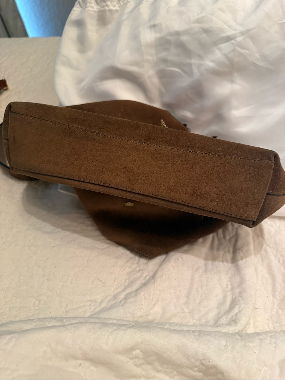 COACH Brooklyn 28 Tobacco Suede Shoulder Bag - Picture 6 of 6